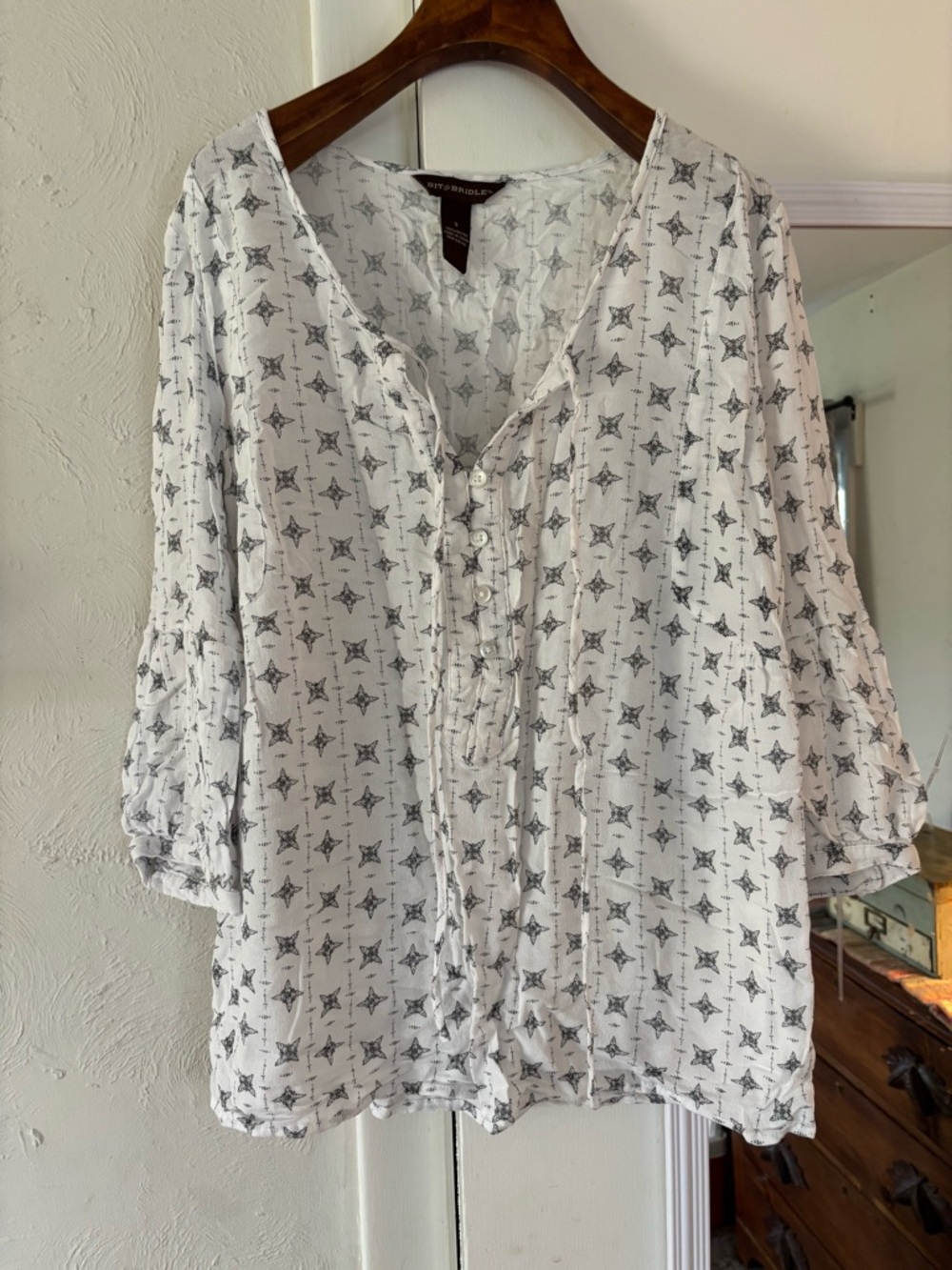Bit & Bridle Blouse w/Western Pattern